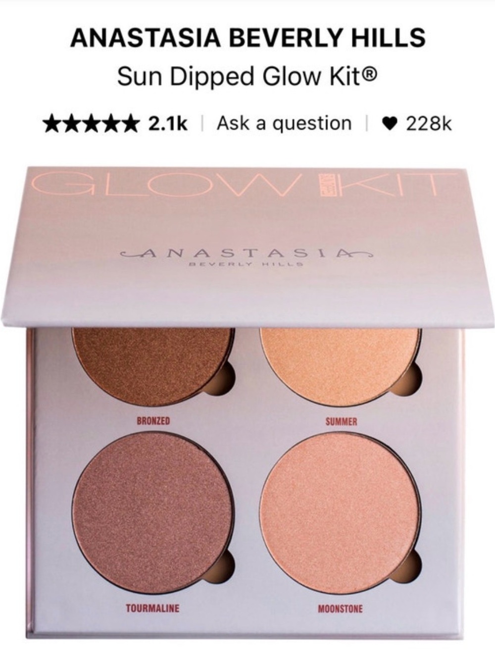 Anastasia Beverly Hills Sun Dipped Glow Kit - Warm Bronze & Peach Highlighters